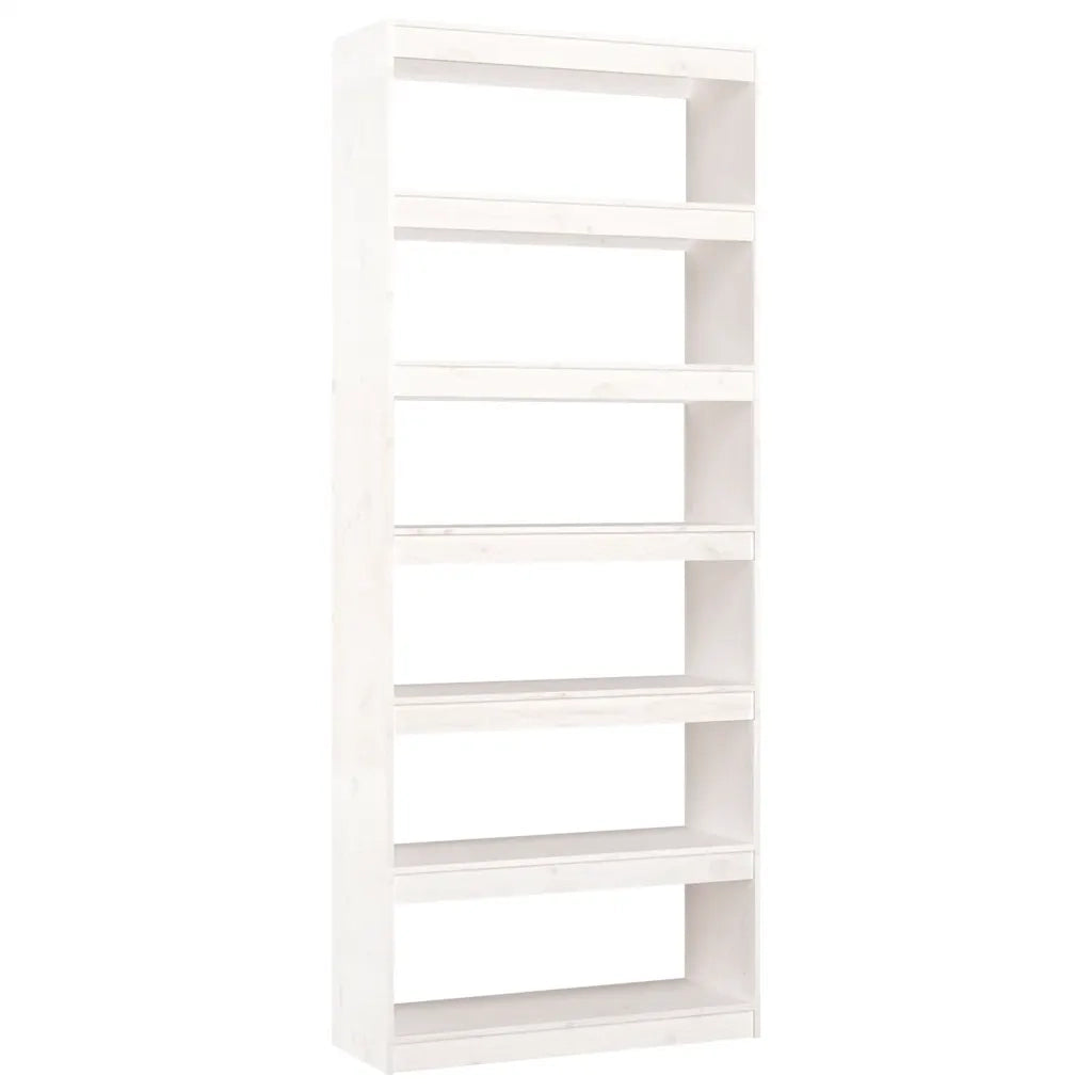 Libreria/Divisorio Bianco 80x30x199,5 cm in Massello di Pino 808204