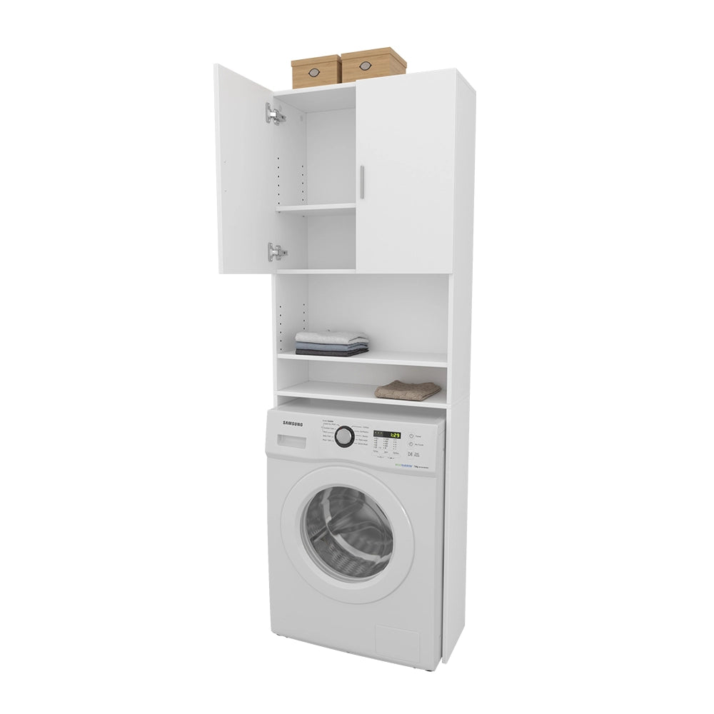 Vicco Mobile lavatrice Bianco 64 x 190 cm con 2 ante corte