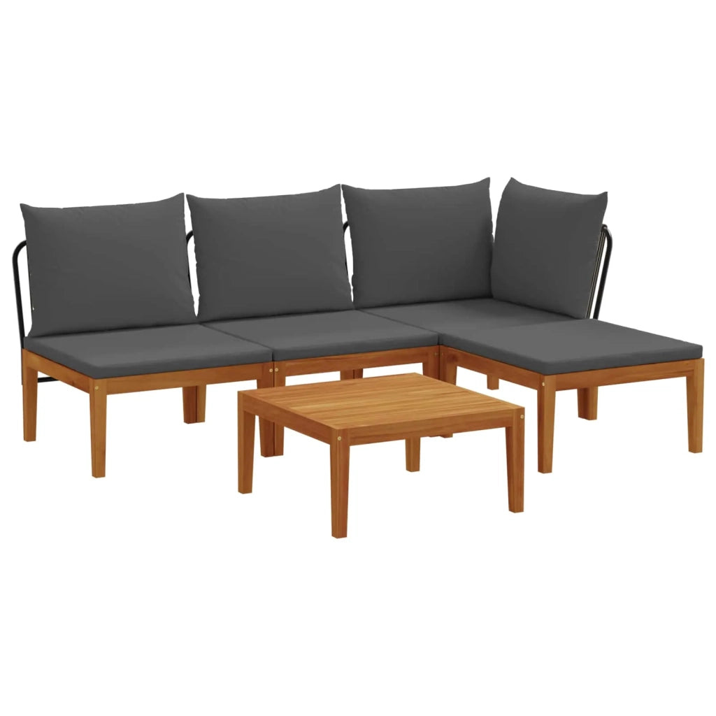 5 pcs Set da Giardino con Cuscini Naturale 3407735