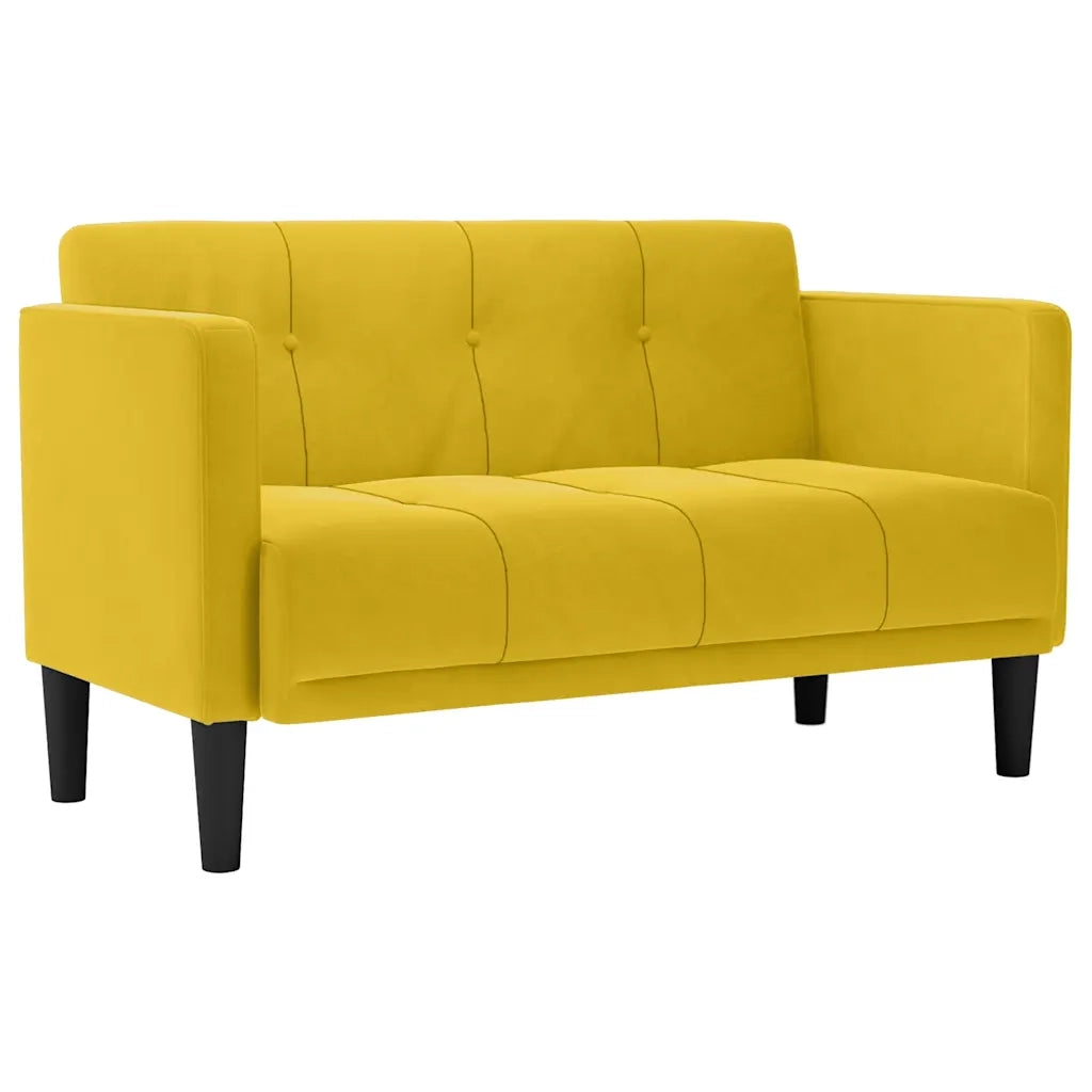 Divano Divanetto Giallo 111 cm in Velluto 4100575