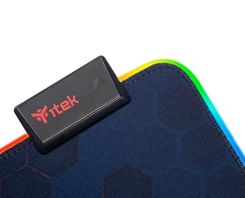 itek E1 Tappetino per mouse per gioco da computer Nero, Rosso