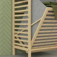 Colonna Bagno con 3 Ripiani in Legno di Bambù e Cesto Portabiancheria in Tessuto, 44x33x160cm