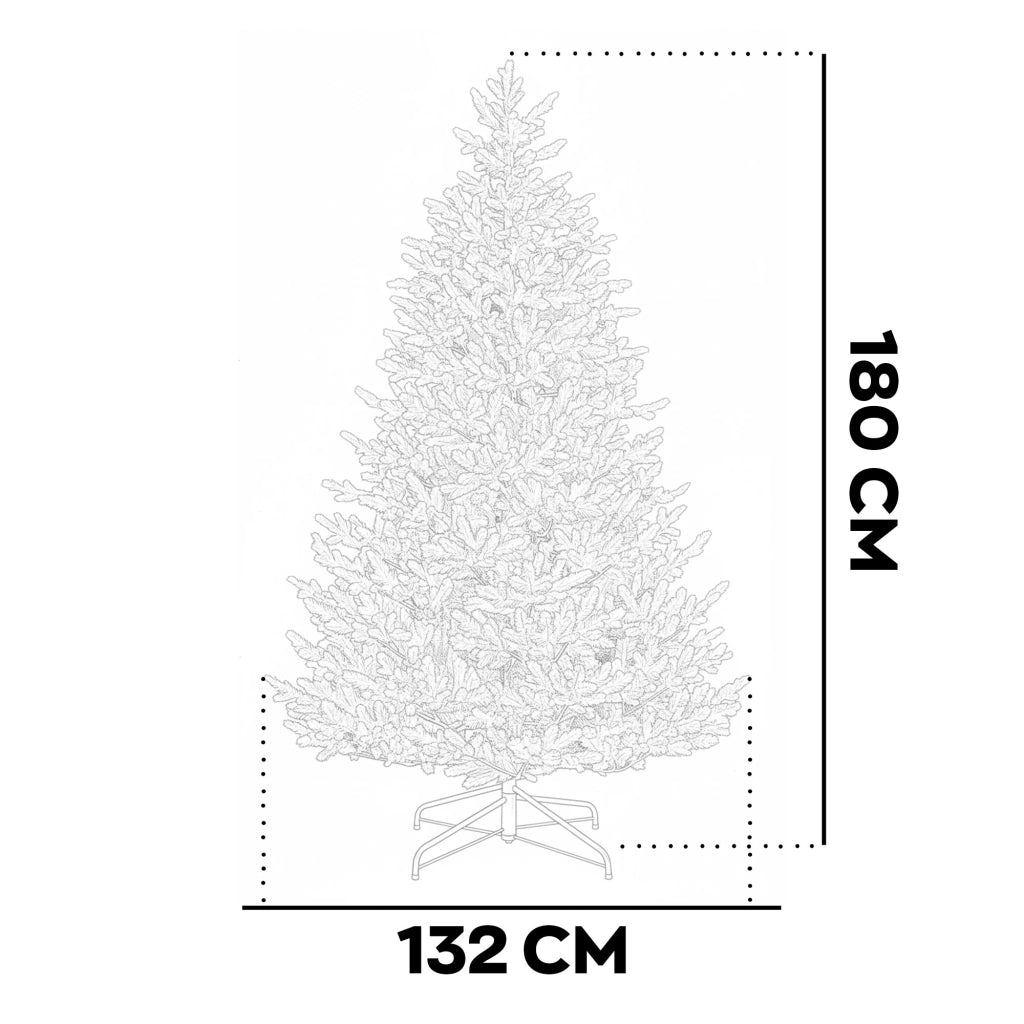 Lake - Albero di Natale Tradizionale in PE Ø132x180H, 513 Punte
