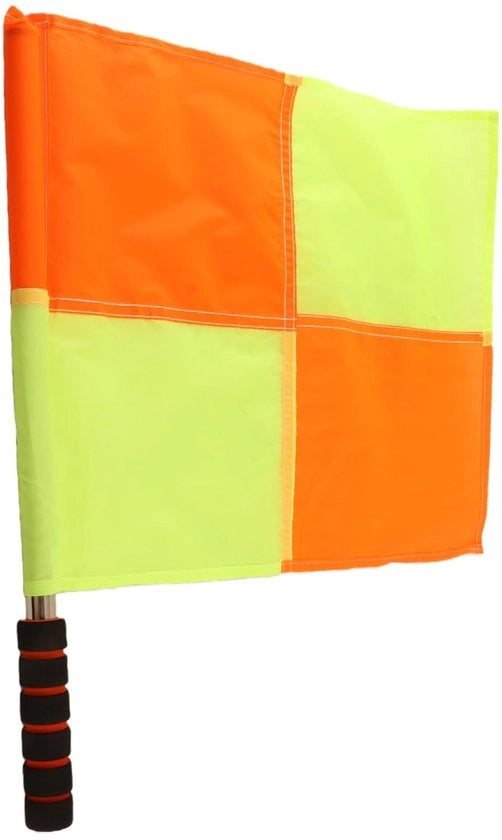 Bandiere di Segnalazione Arbitrale 2 pezzi - Bandiere di Segnalazione - Accessori Calcio - Tela Impermeabile - Acciaio Inossidabile - Lunghezza Totale 45 cm - Bandiera di Segnalazione Arbitrale