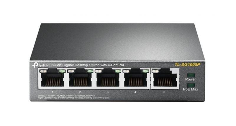 Tp-link tl-sg1005p non gestito gigabit ethernet (10/100/1000) supporto power over ethernet (poe) nero