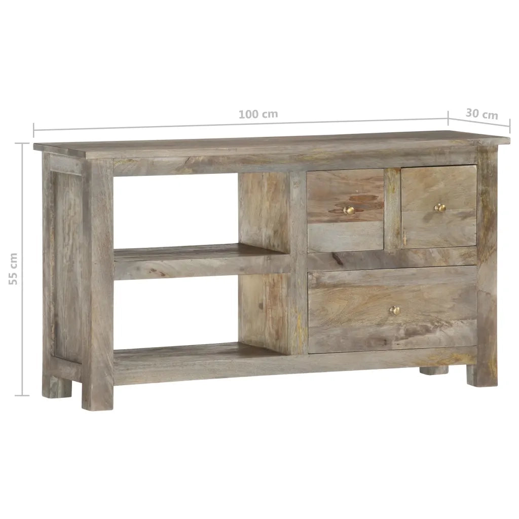 Mobile Porta TV 100x30x55 cm in Legno Massello di Mango cod mxl 21720