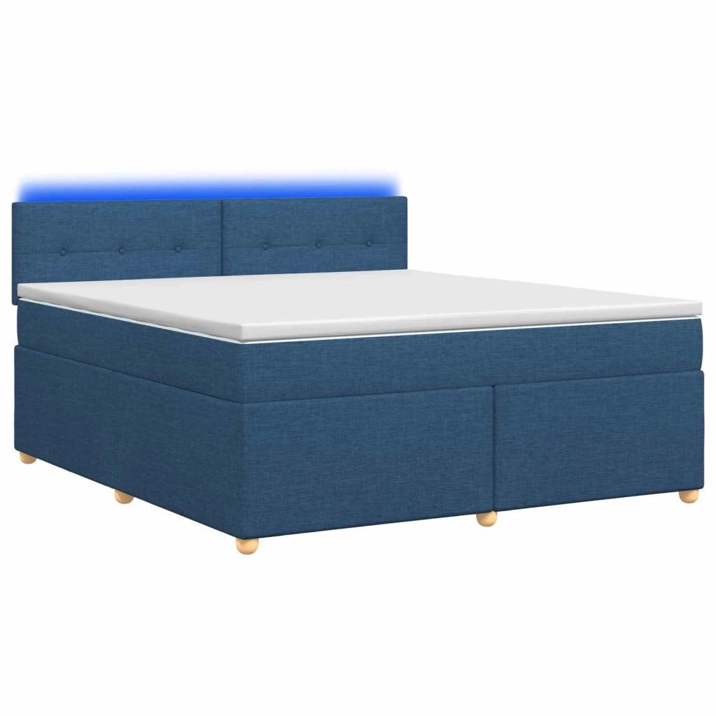 Letto box spring con materasso Blu 180 x 200 cm Tessuto 3452484
