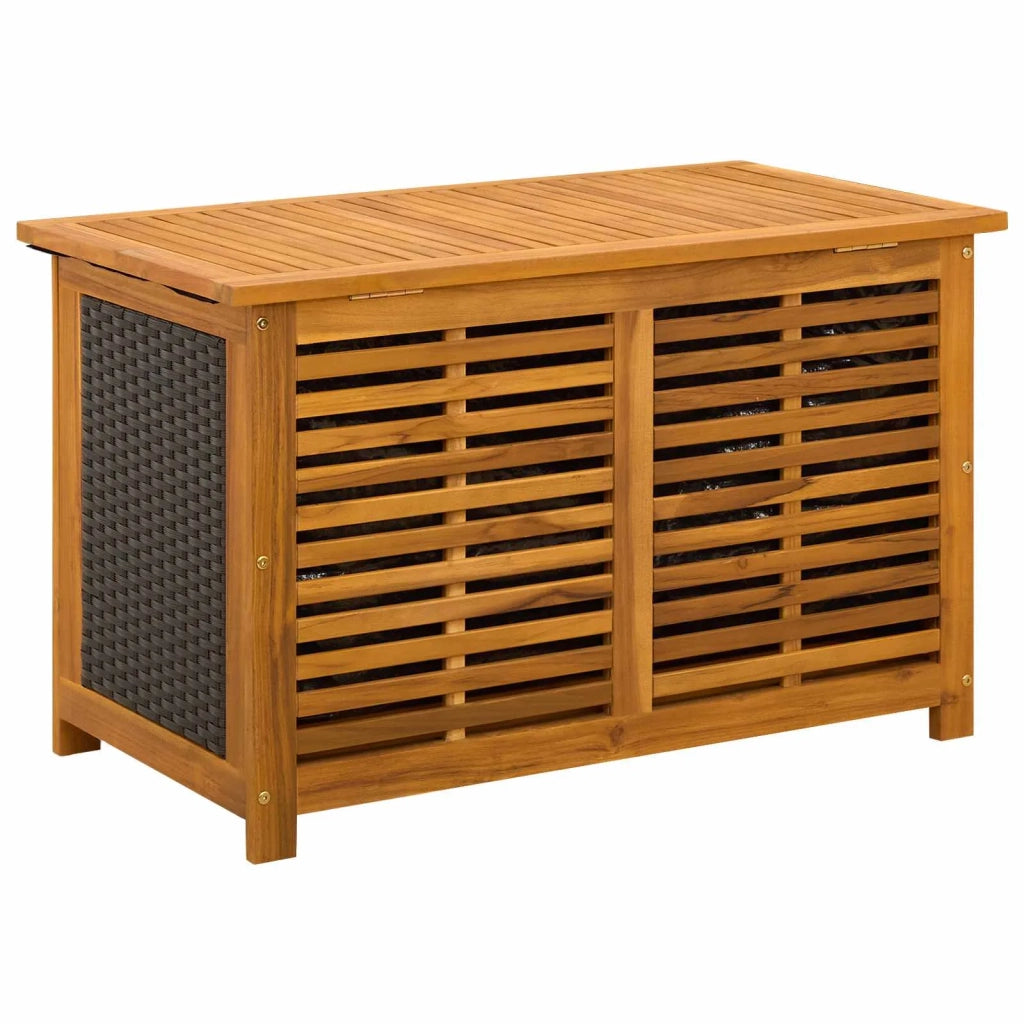 Scatola di Stoccaggio per Giardino 185 L 90 x 50 x 56 cm Nero 42002709