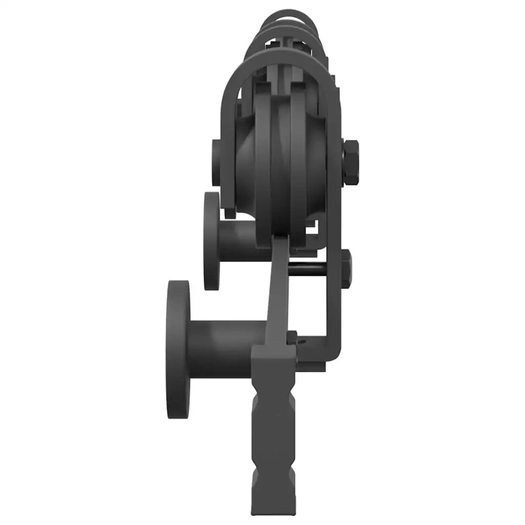 Kit di Binari per Porte Scorrevoli 200 cm Acciaio Nero CFW5440403