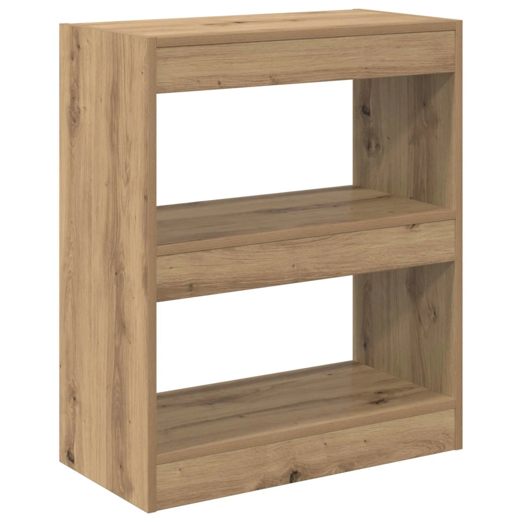 Armadio per Libri 2 livelli 60 x 30 x 72 cm Rovere artigianale 880457