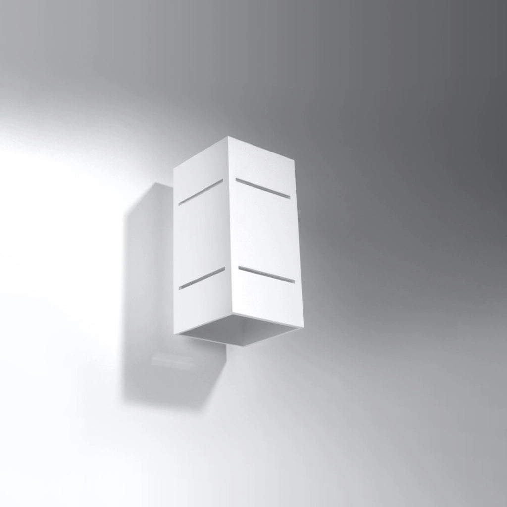Applique Kubano bianca alluminio G9 1 luce PureLume