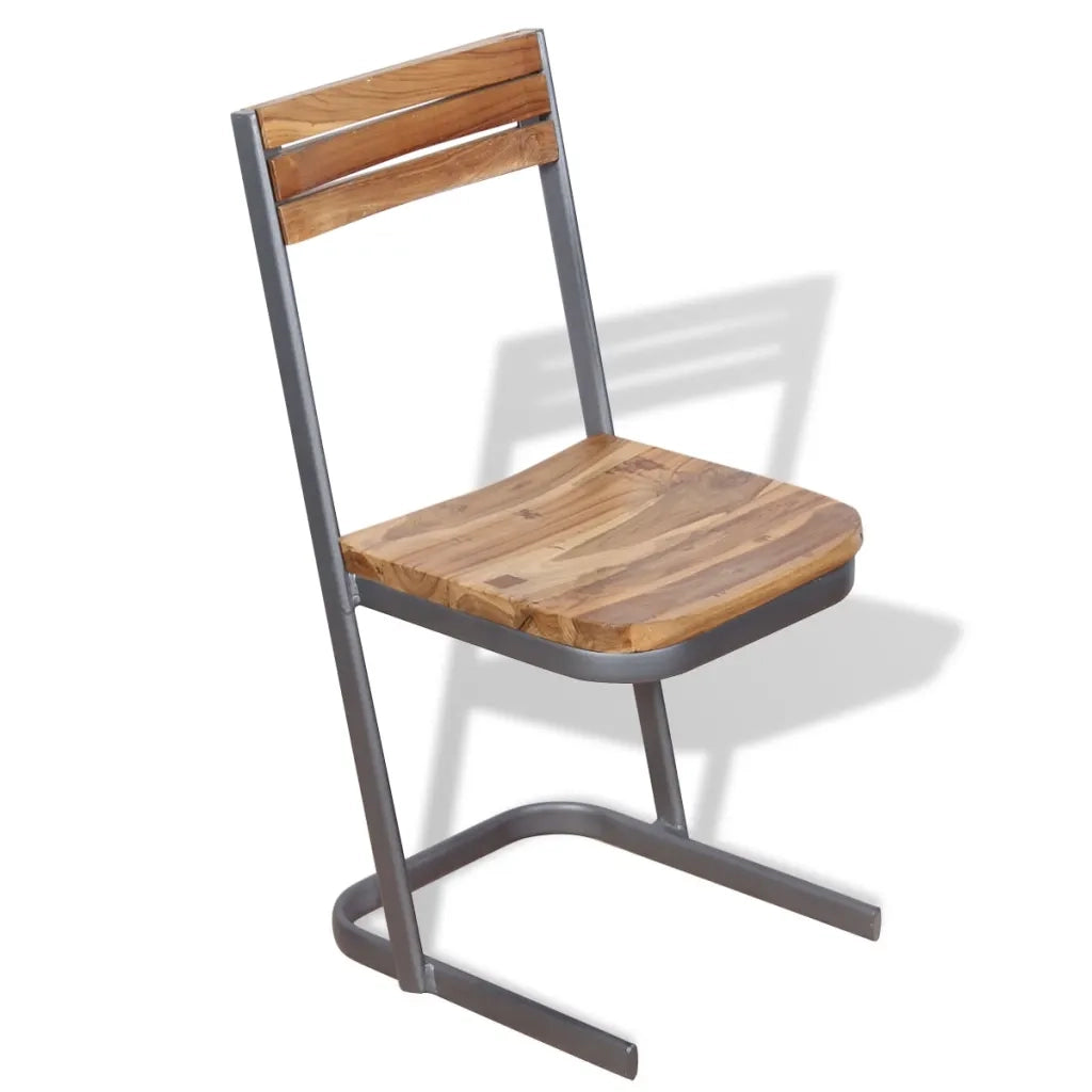 Sedie da Pranzo 4 pz n Legno Massello di Teak