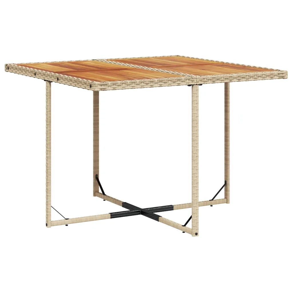 Set da Pranzo da Giardino 5 pz con Cuscini Beige in Polyrattan 3211444