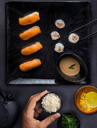 Set 6 Coppette Oblique 10,5x7,5x6 cm in Gres Kaleidos Sirius Nere