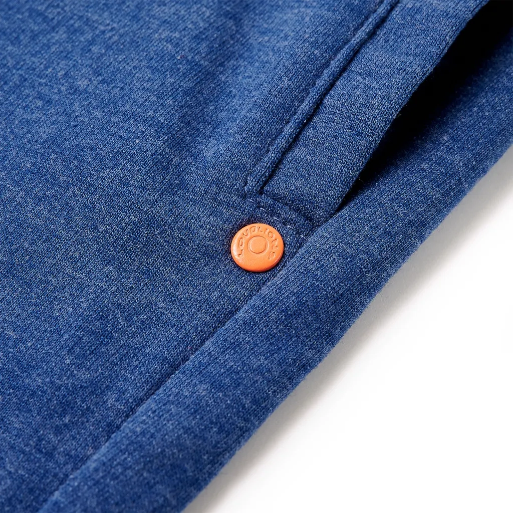 Pantaloncini per Bambini con Coulisse Blu Scuro Mélange 140 12368