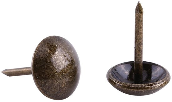 Studi metallici per mobili 100 pezzi - Spiedini per mobili - Decorazione per mobili - Spiedini metallici di alta qualità - Installazione facile - Duratura e robustezza - Spiedini per mobili in acciaio.