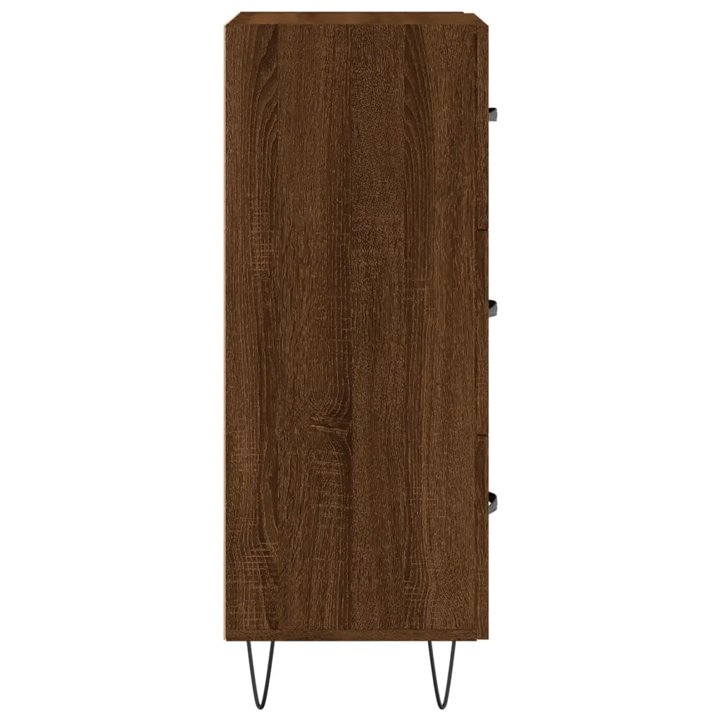 Credenza Rovere Marrone 34,5x34x90 cm in Legno Multistrato 828603