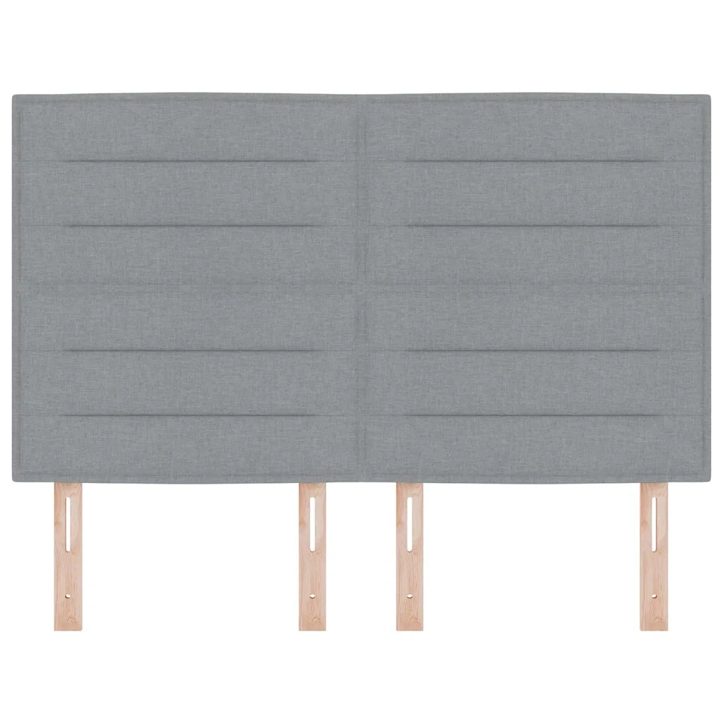 Testiera Grigio chiaro 144 cm Tessuto 3337684