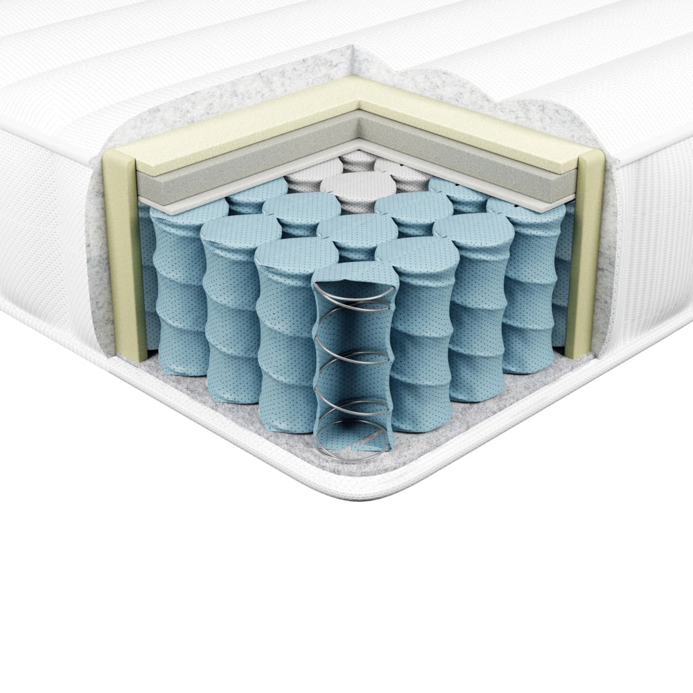 Materasso rigido a molle insacchettate con schiuma viscoelastica a 7 zone 180 x 200 design moderno