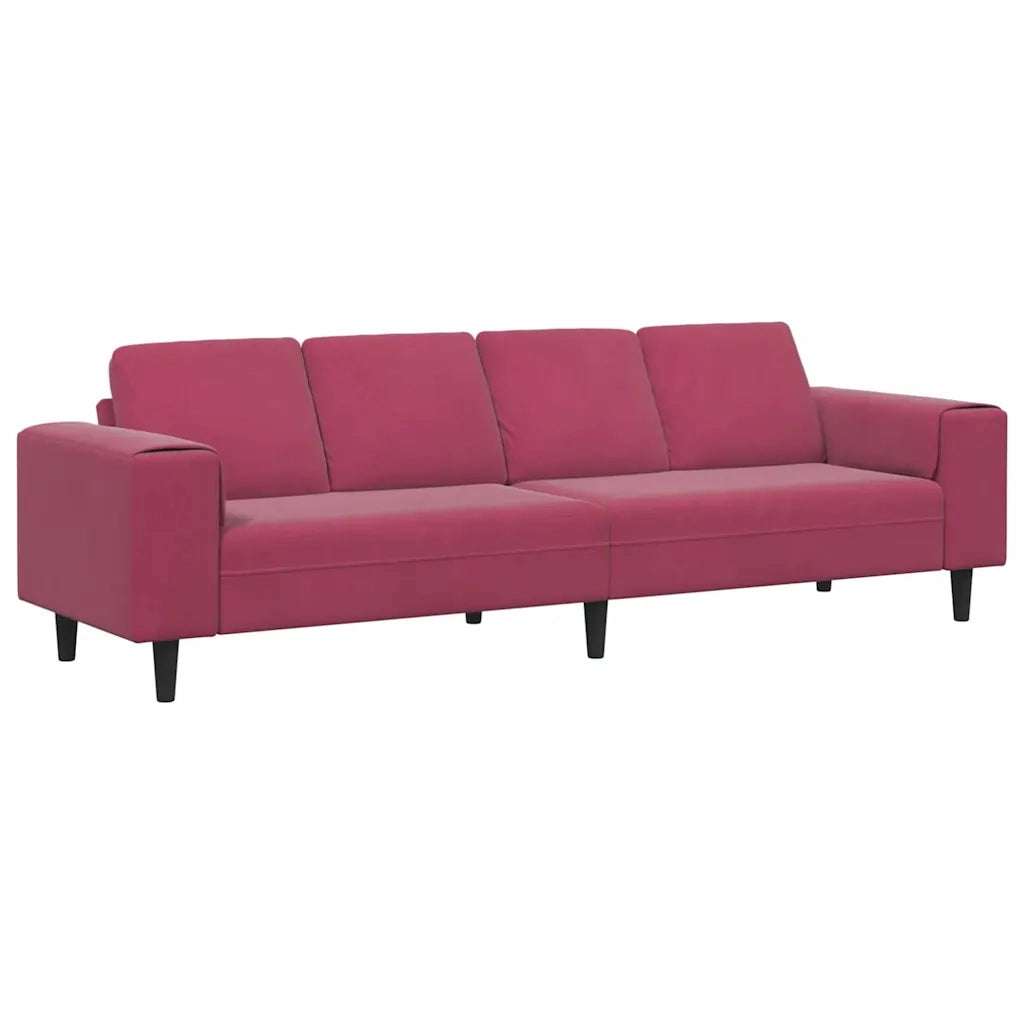Set di divani Rosso vino Velluto