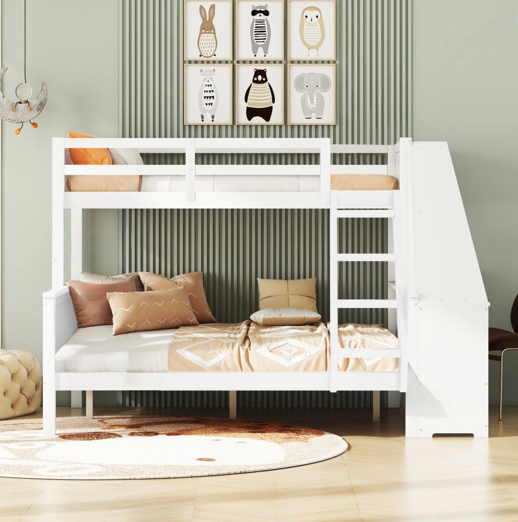 Letto a castello per bambini 90x200/140x200 cm con scrivania
