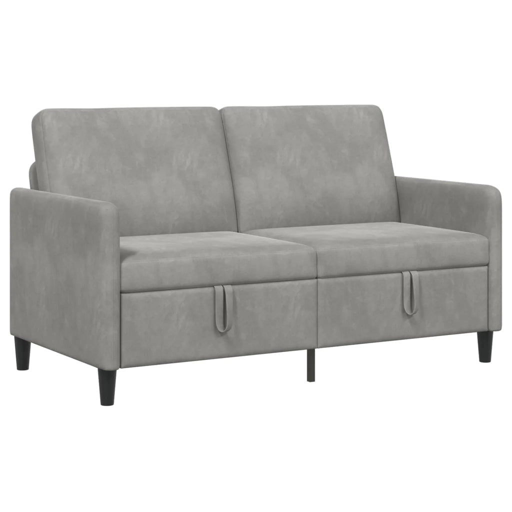 Divano con Storage Grigio Chiaro 152 x 78 x 87 cm Poliestere 42036933
