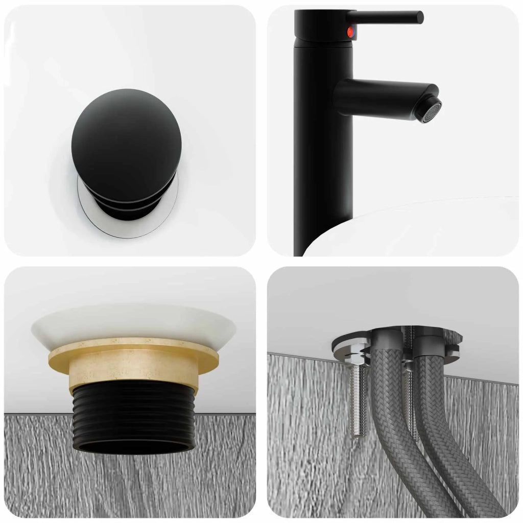 Set di mobili per il bagno 5 pz Sonoma grigio 3405979