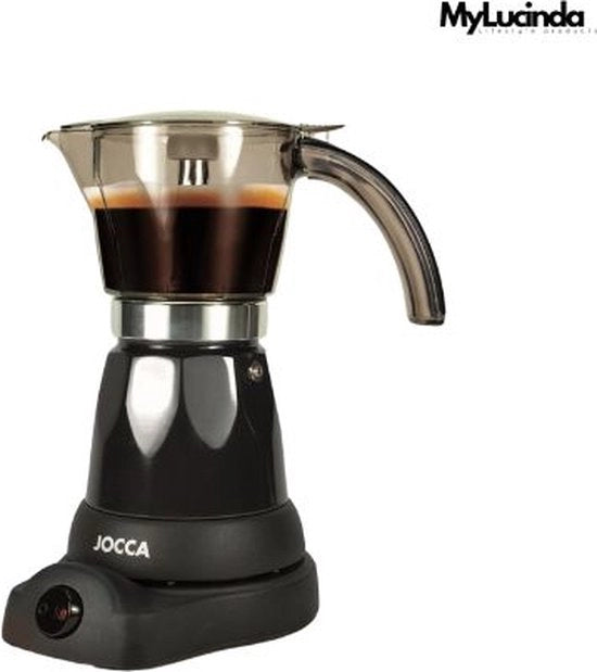 Caffè Espresso Induttivo per 4 Caffè - Portatile - Base Rotativa 360° - Maniglia Resistente al Calore