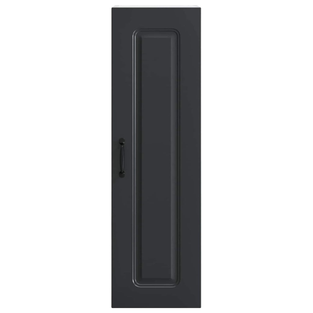 Mobile da cucina rettangolare moderno con ampio spazio contenitivo 30 x 31 x 100 cm realizzato in legno composito nero 02_0053784
