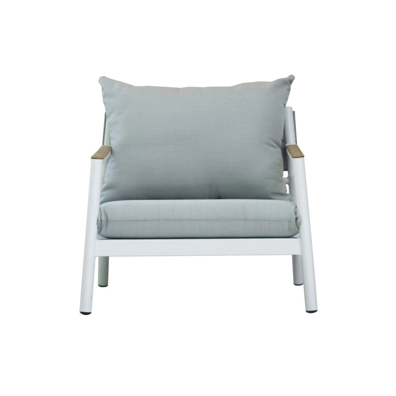 Set cassis MOIA in alluminio bianco e teak bianco