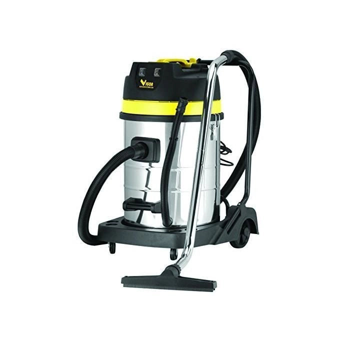 Vigor 9934029 PRO Bidone Aspirapolvere Bimotore Inox 80 L 2000 W Filtro HEPA colore Acciaio