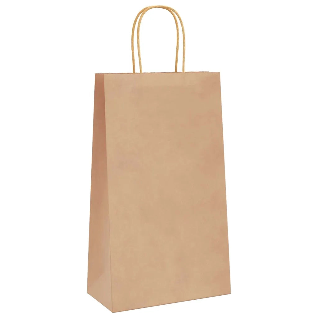 Sacchetti di Carta 50 pz con Manici Marrone 21x11x36 cm 4101575