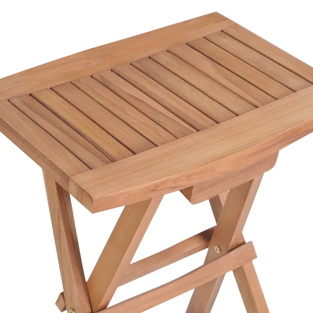 Sgabelli da Bar Pieghevoli 4 pz in Legno Massello di Teak 44728