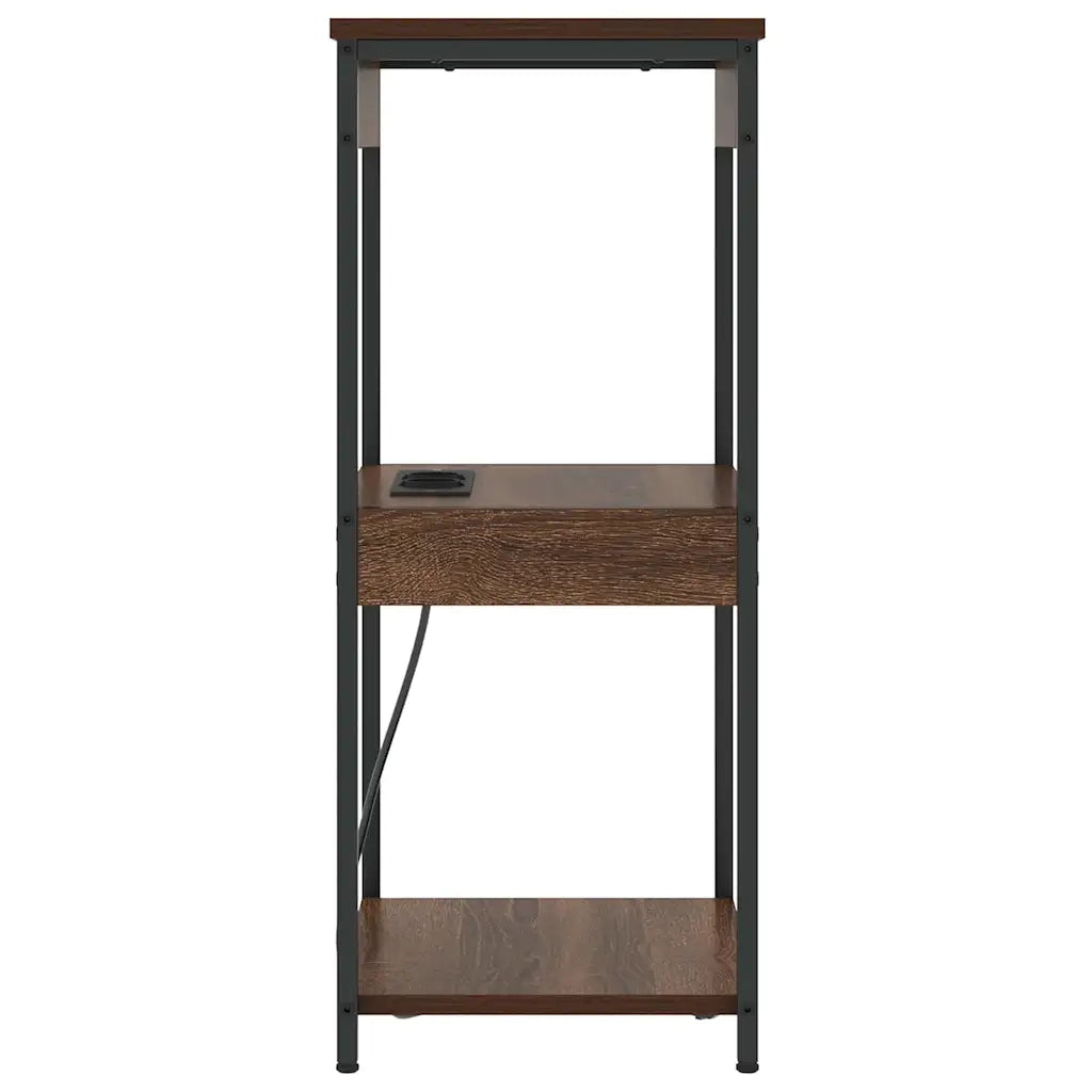 Armadio da Notte con lo scaffale Rovere Marrone 41 x 31 x 76 cm 859549