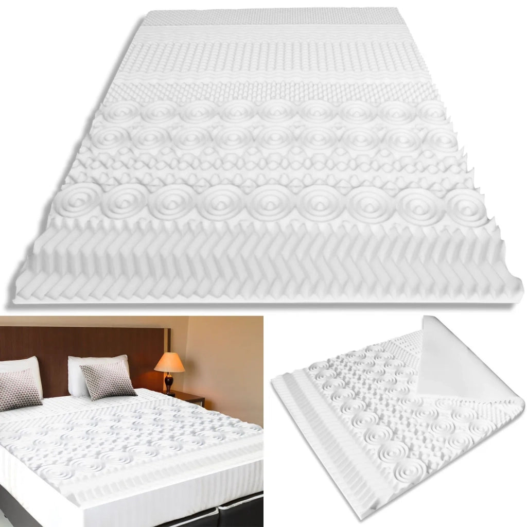 IDMarket - Sovramaterasso 140x190 cm in memory foam 10 zone ELIAS