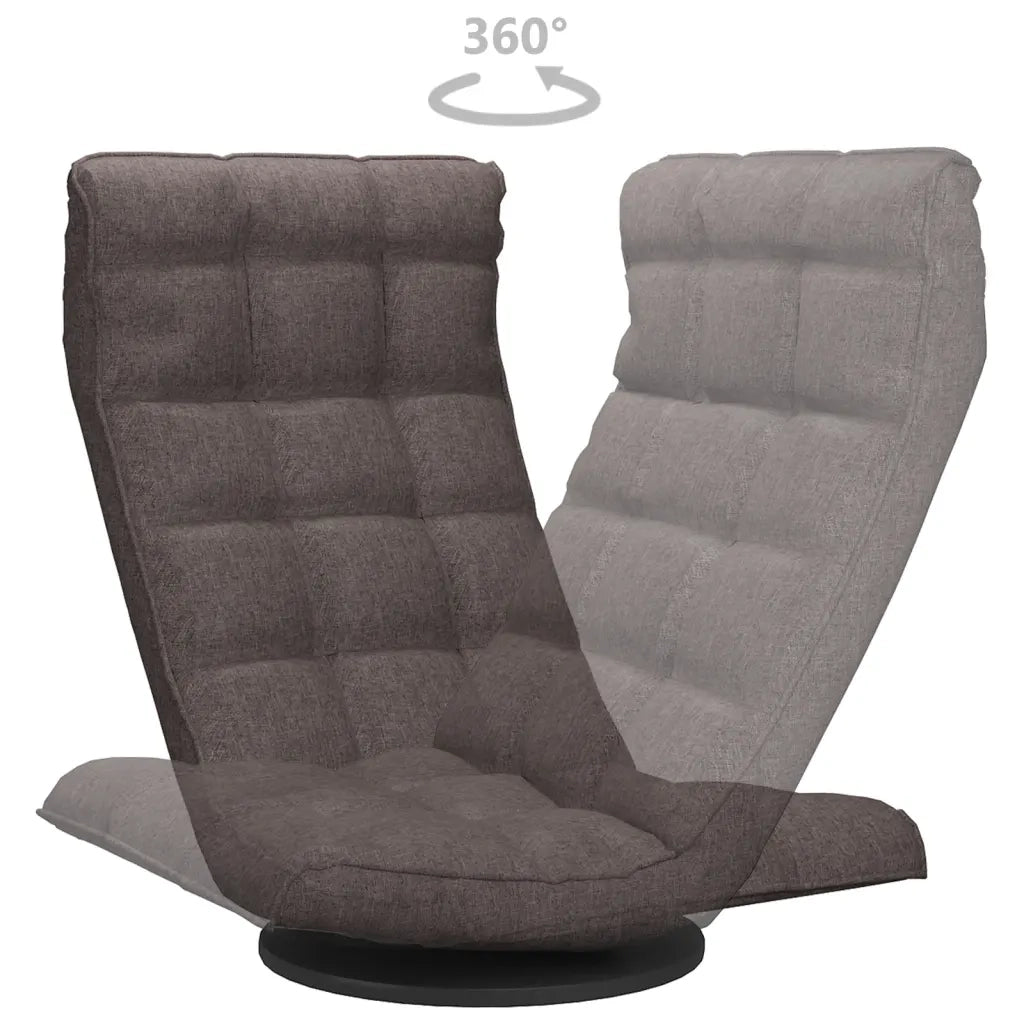 Sedia da Pavimento Girevole Tortora in Tessuto CFW8109360