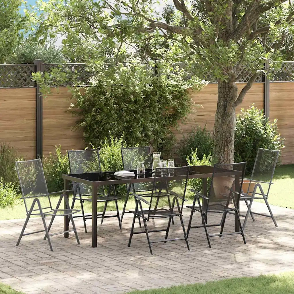 Set da Pranzo per Giardino 7 pcs Antracite 3379294