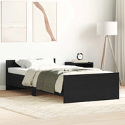 Struttura letto con testata-Giroletto Rovere Nero 80 x 200 cm 306929