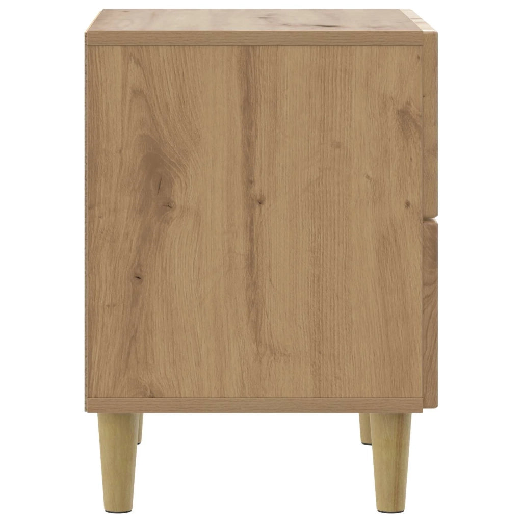 Armadio da Notte 2 pcs Rovere Artigianale 43 x 34,5 x 48 cm 894544