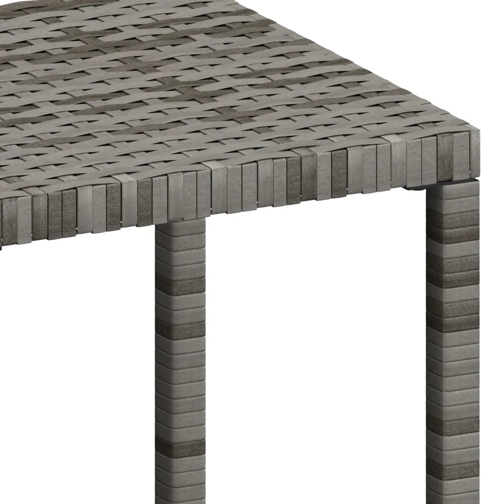 Lettini Prendisole 2 pz con Tavolo in Polyrattan Grigio cod mxl 23248