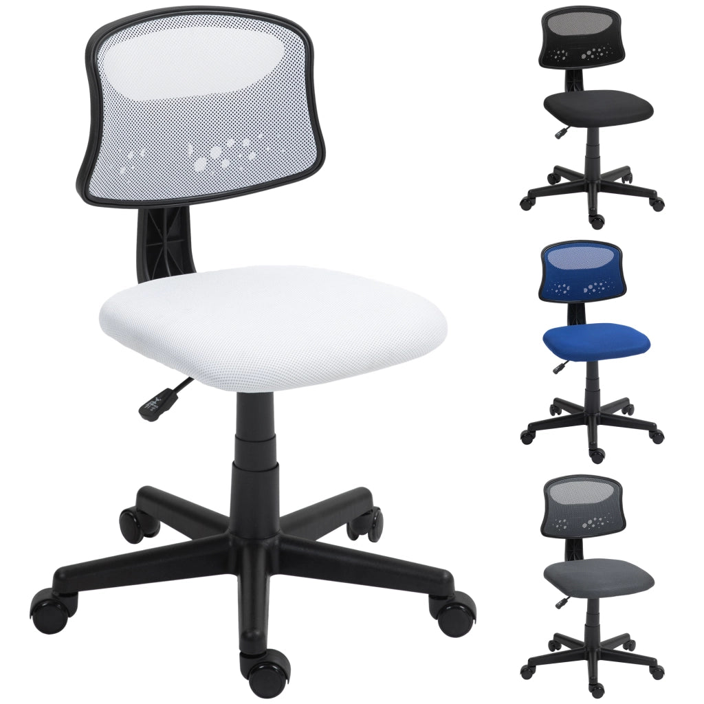 Sedia da ufficio girevole con schienale in rete ¨C zephmum ¨C bianco