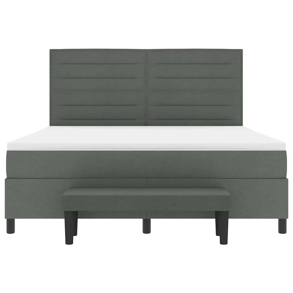 Letto a molle con testiera Grigio scuro 180 x 200 cm Tessuto 3344010