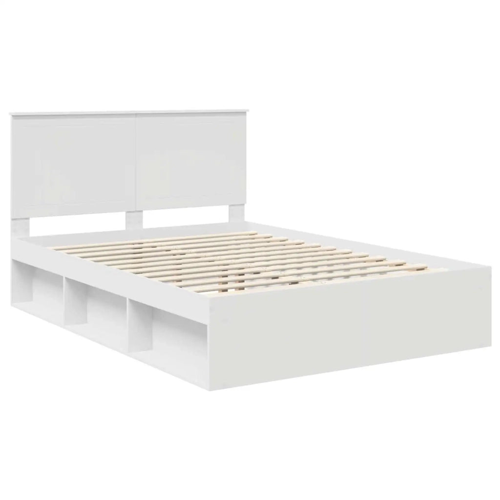 Struttura del letto Bianco 140 x 200 cm Pino massello 3411001