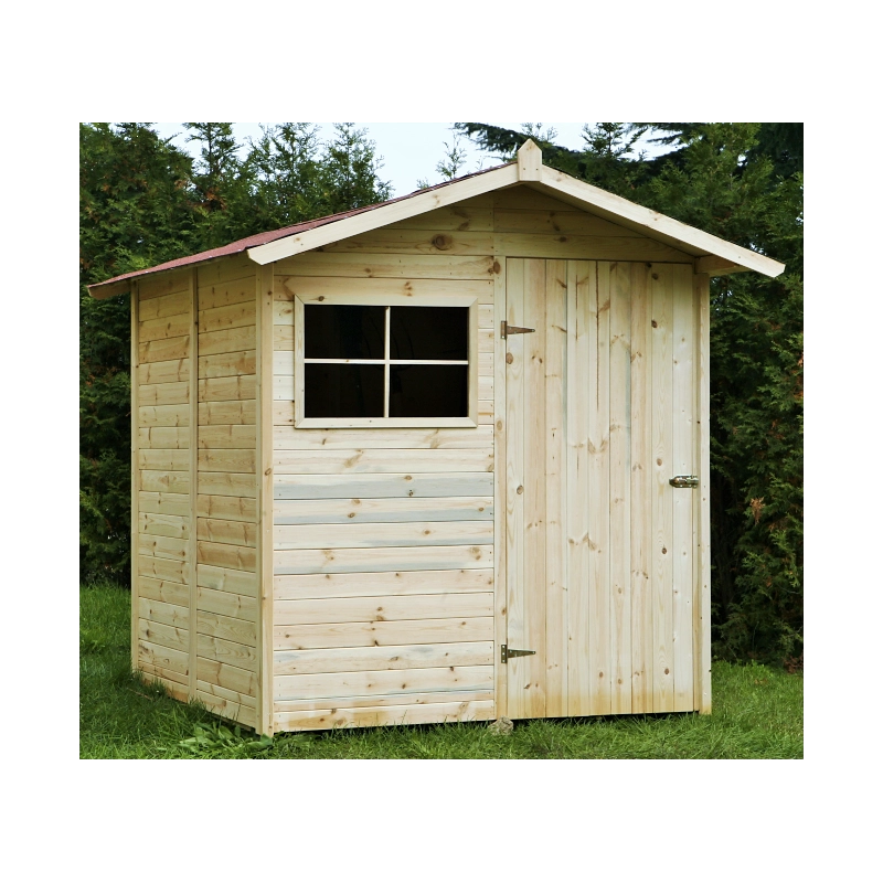 Casetta da Giardino in Legno di Pino da Esterno  con Pavimento, Ricovero Attrezzi, Doghe spessore 16mm - Articolo C200/1 -  100005