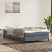 Letto a Molle senza Materasso-Struttura Letto Grigio Scuro 120x220 cm Velluto