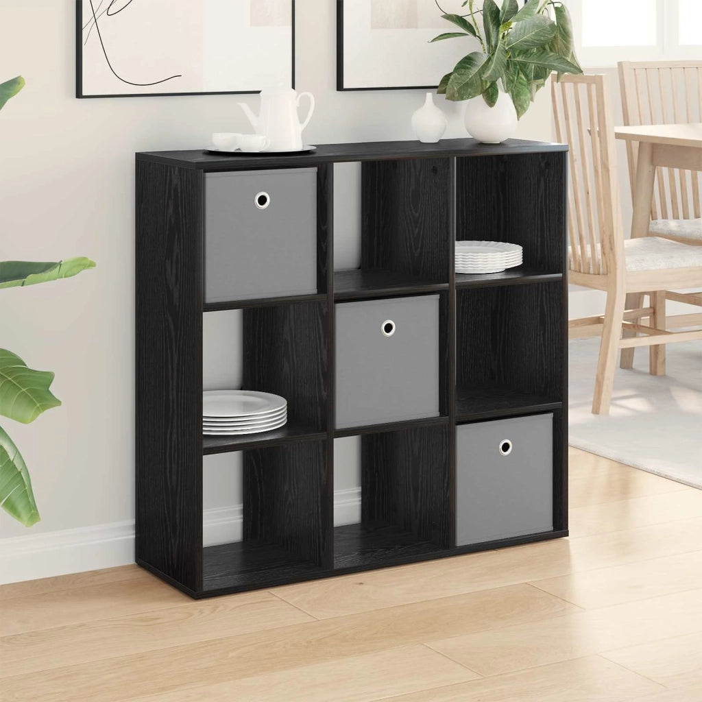 Credenza con cassetto Rovere Nero 88,5 x 29 x 84,5 cm