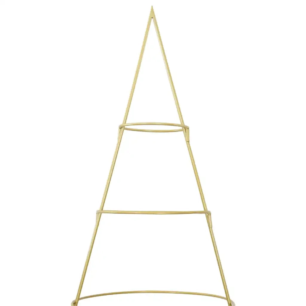 Albero di Natale | Decorazioni natalizie in metallo con supporto Oro 209 cm