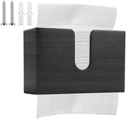 Dispensatore di asciugamani in bambù - Supporto per asciugamani in carta - Nero - Appeso/In piedi - 29 x 18,5 x 11,5 cm - Duraturo e pratico