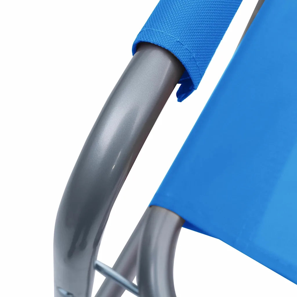 Sedie da Regista 2 pz in Acciaio Blu 47917