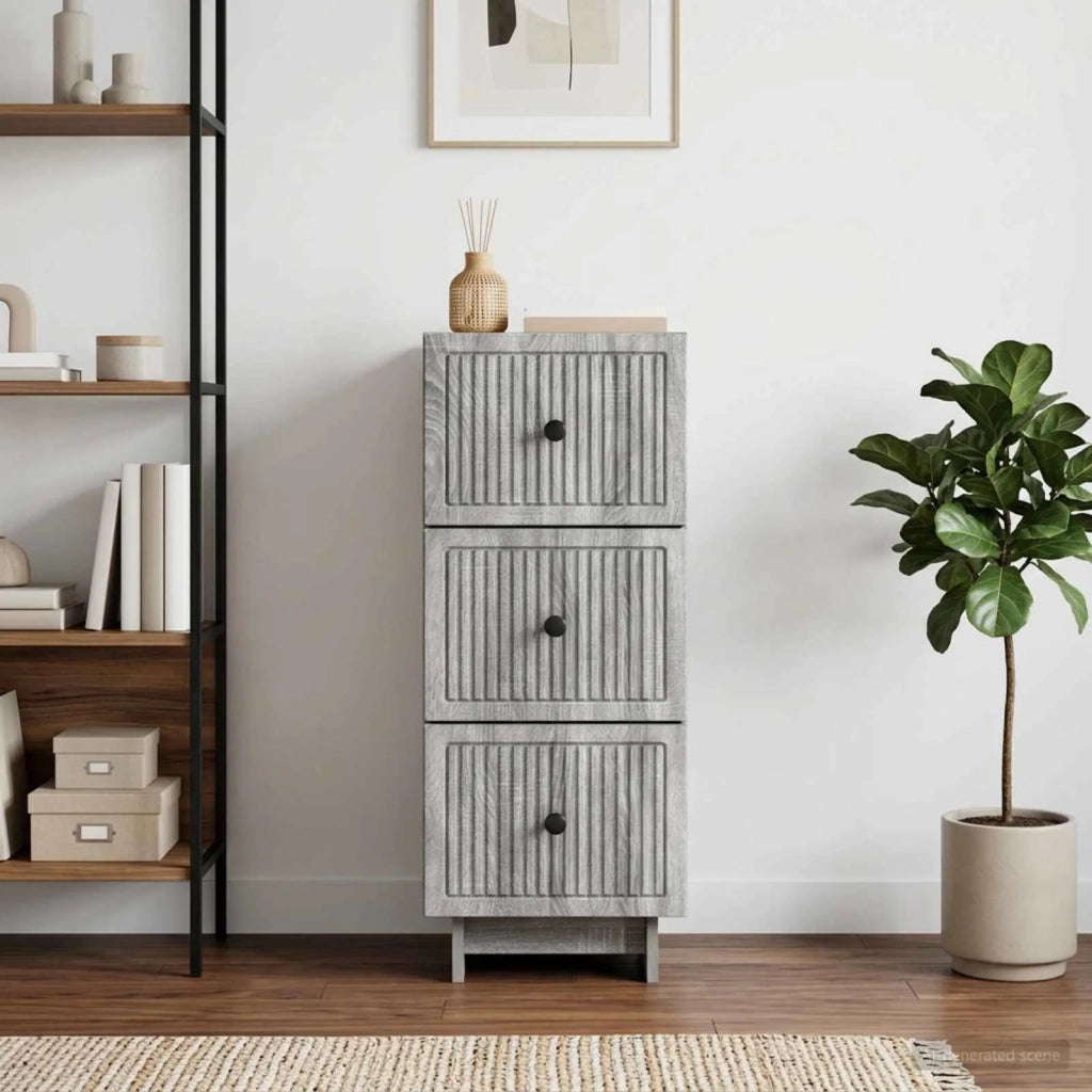 Mobile con Cassetti Grigio Sonoma 33 x 34,5 x 90 cm 893931